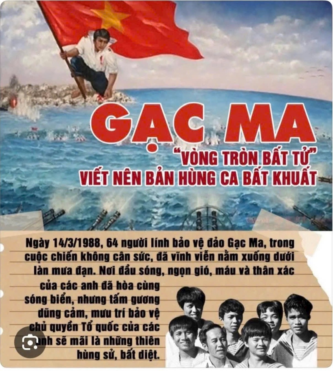 Lời thề giữa đảo Gạc Ma vang mãi suốt 38 năm qua Lời thề giữa đảo Gạc Ma vang mãi suốt 38 năm qua